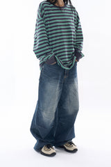 Bay vintage back parachute denim pants