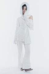 CARRIE HOODED MUFFLER ivory
