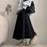 May Quilting Banding Long Skirt