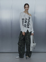 BOLD LETTERING LOOSE TOP / WHITE