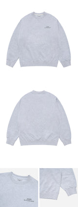 24FW UPSIDE DOWN LOGO NAPPING ZURRY SWEATSHIRTS MELANGE