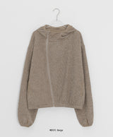 Pub Diagonal Knit Hood Zip-Up