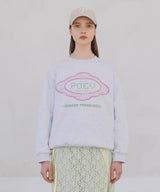 Lace Applique Sweatshirt - Light Grey