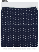 Navy Dotted Lace Chiffon Long Skirt