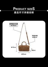 Mini “DOLAT-ABAD” Suede Bowling Bag