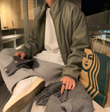 キーパープランニングフリースリニングシンプルオーバーフィットジャンパー