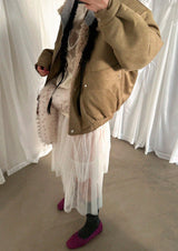 BEADS ANGORA BEANIE (WHITE, GRAY 2COLORS!)