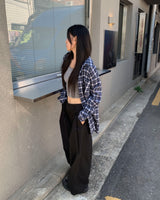 ピンタックバンディングスラックス
