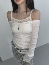 ballerina v long t-shirt(2 color)