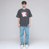 [UNISEX] スレイベア ビッグクラウドスマイル 半袖Tシャツ