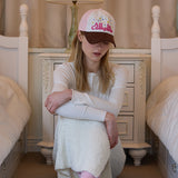 Stella Retro Ball Cap (Brown & Cherry Blossom)