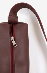 Chunky Buckle Air Bag Eye-Burgundy
