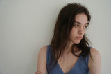 Lazy sleeveless top_blue