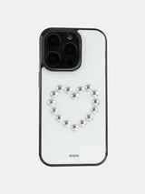 heart stud case (white)