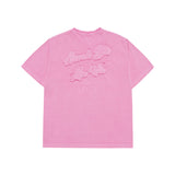 24FW APPLIQUE LOGO PIGMENT SHORT SLEEVE T-SHIRT LIGHT PINK