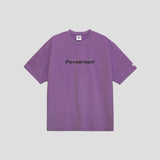 ウォッシュ加工サークルロゴTシャツ - PURPLE