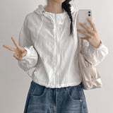 Crop Hooded Windbreaker Crisp Jumper (3 colors)