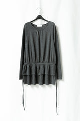 frill skirt shirring long top(3colors)