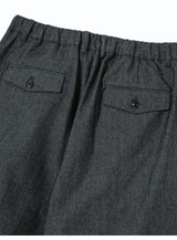 フラップポケットデニムコットンワイドパンツ_Black Denim