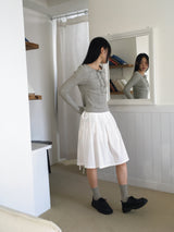 Rocha レースリボンリブド長袖Tシャツ