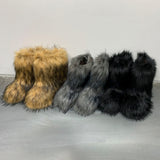 Bear fur boots