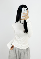 (SPECIAL PLANNED PRICE❤LONG & SHORT❤5 COLORS❤) GLAMOUR SLIM-FIT STRETCH LONG-SLEEVE TURTLE-NECK TOP