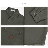 OVER FIT POCKET PATCH WORK SHIRT