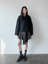  DOUBLE BUTTON WOOL COAT
