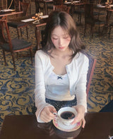[♡MADE♡] mavie volume the sleeveless + cuffs cardigan set