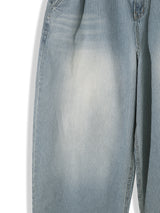 Naughty Stripe Balloon Denim Pants 2C