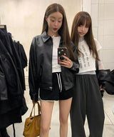 Easy leather blouson - jp