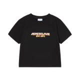 25SS フレームロゴショートクロップスリーブTシャツ ブラック