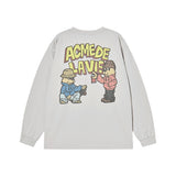 25FW AC BEAR GRAFFITI LONG SLEEVE LIGHT GRAY