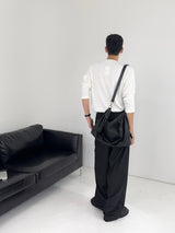 TO Stripe Wide Slacks (2C, Chain Set)