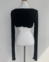 Planet Frill Bolero Cardigan (black)