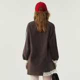 Lace Patchwork Check Sweatshirt Dress