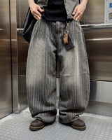 Randy Striped Washed Curved Denim