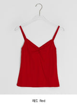 Highla Punching Basic V-Neck Shirring Sleeveless