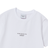 25SS ベーシック ロゴ ヘムライン クロップ ショートスリーブ Tシャツ ホワイト