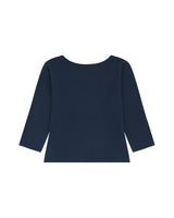 Sqare neked baby tee - Navy