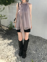 セイン シフォン ホルターブラウス (3 colors)