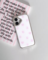 NEW LOGO White Pink Silver Epoxy Case