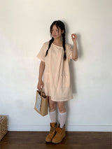 SOFT FLOWER BUTTON DRESS (2C)