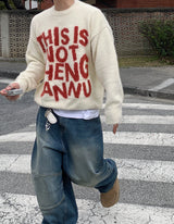 No.0988 lettering angora KNIT (3color)