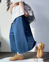 CARPENTER CARGO SEMI-BALLOON WIDE BERMUDA 💙🩶🖤🤍5COLOR