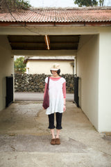 Rue Striped 3/4 Sleeve T-shirt (2color)