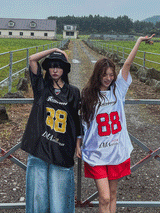 88 スポーティーメタルジャージ半袖Tシャツ