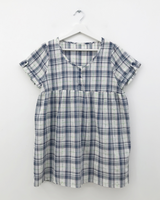 Dottie check short-sleeve blouse (3color)