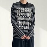 ウルフ カラーブロック ストライプ ロングスリーブ Tシャツ (3 colors)