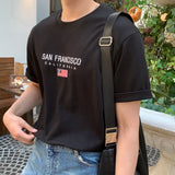 LMN サンフランシスコエンブロイダリーオーバーサイズフィット半袖Tシャツ (2 colors)